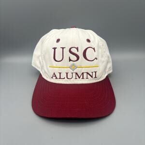 USC Trojans Alumni Hat Adjustable Red SnapBack Vintage California Headwear USA